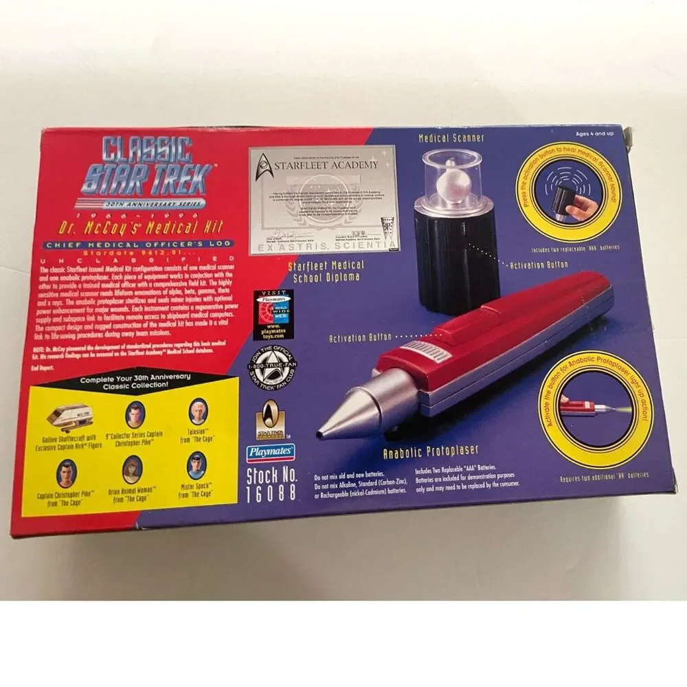 Playmates Classic Star Trek 30th Anniversary Dr McCoy's Medical Kit 1996 Vintage